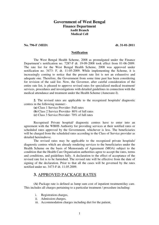 Guidelines for Medical Treatment under West Bengal Health Scheme – PDF