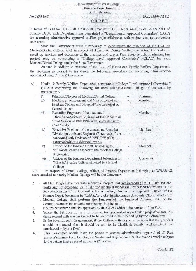 College Level Approval Committee for College /Hospital – PDF