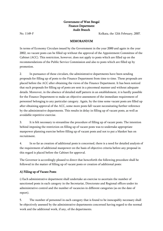 West Bengal Service Matters – Rules Linked – PDF