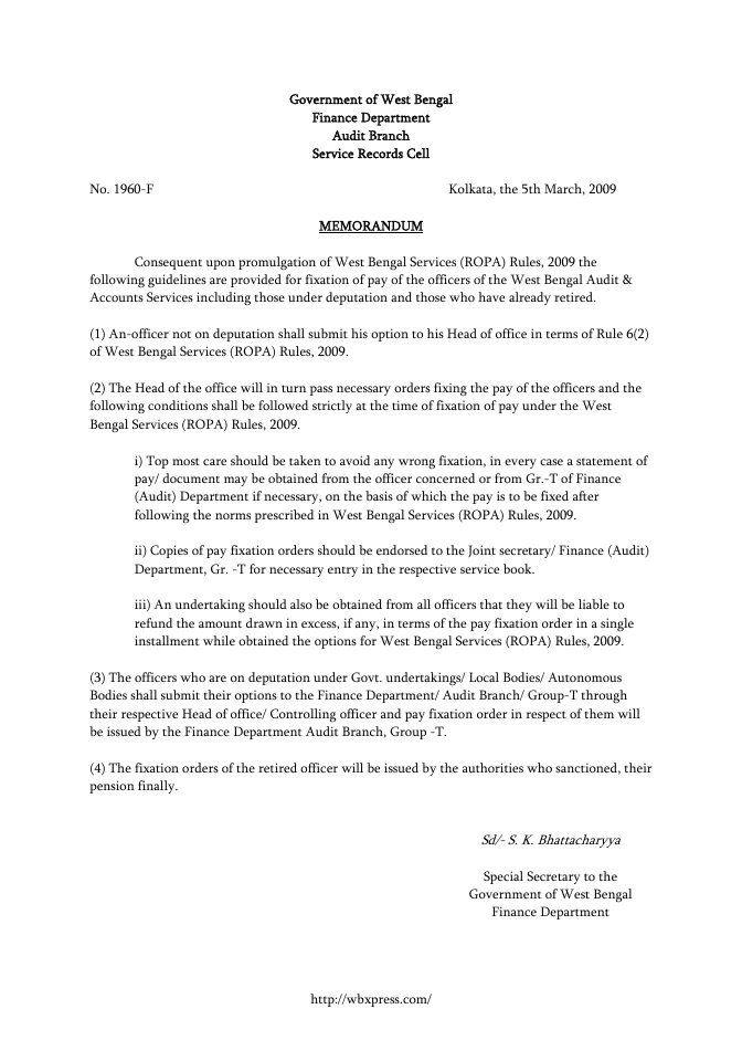 West Bengal Service Matters – Rules Linked – PDF