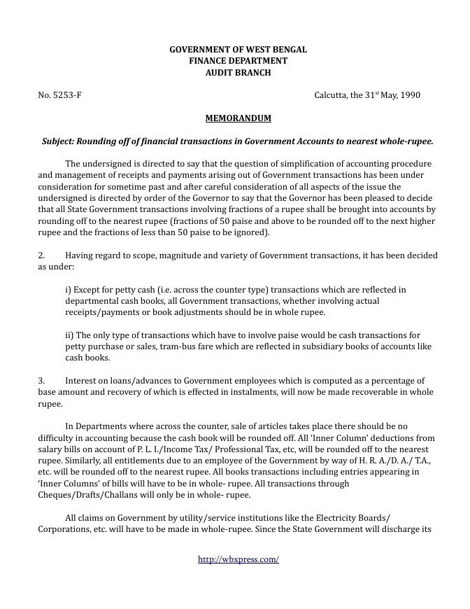 Finance Department – Archive upto 1998 – PDF