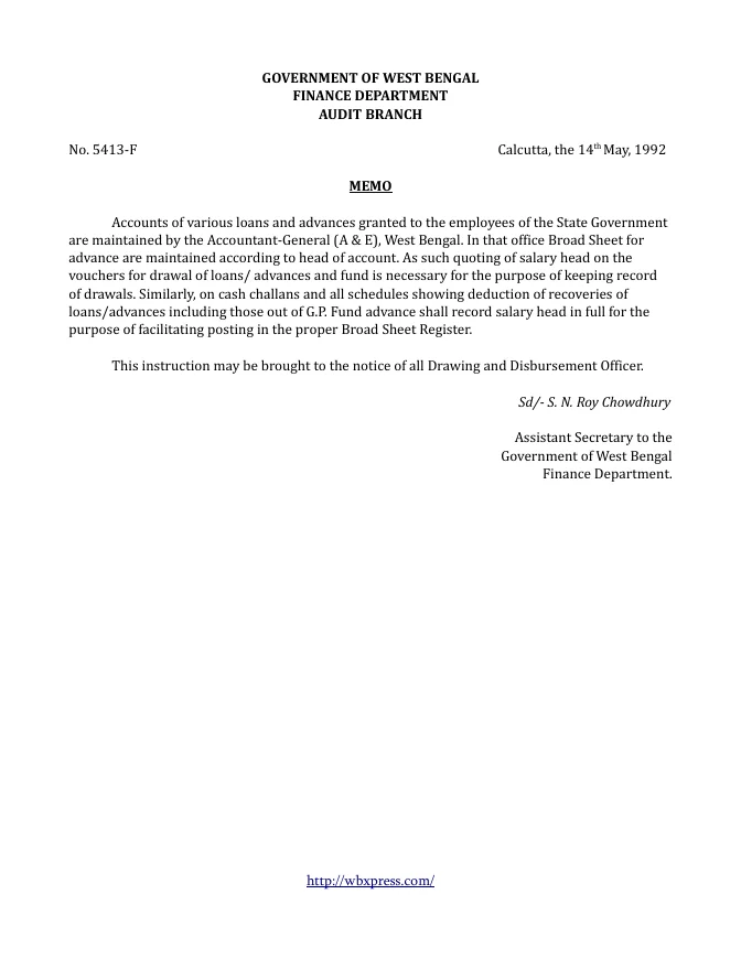 Finance Department – Archive upto 1998 – PDF