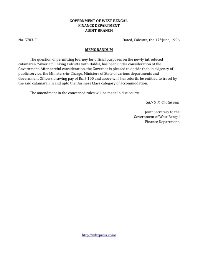 West Bengal Service Matters – Financial Benefits – PDF