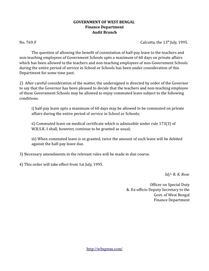 West Bengal Service Matters – Rules Linked – PDF