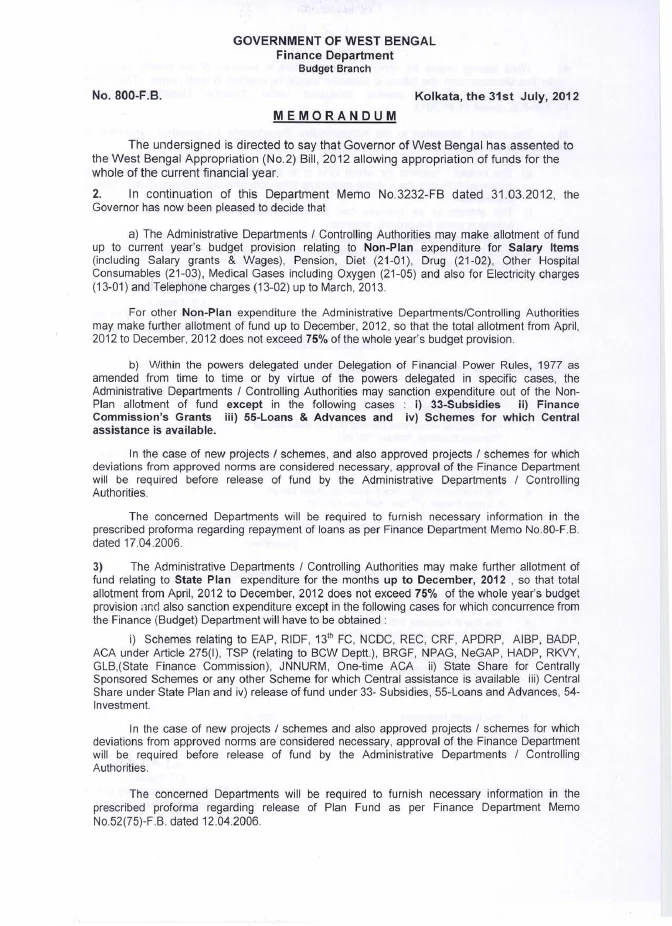 Allotment of Fund upto December, 2012 – PDF