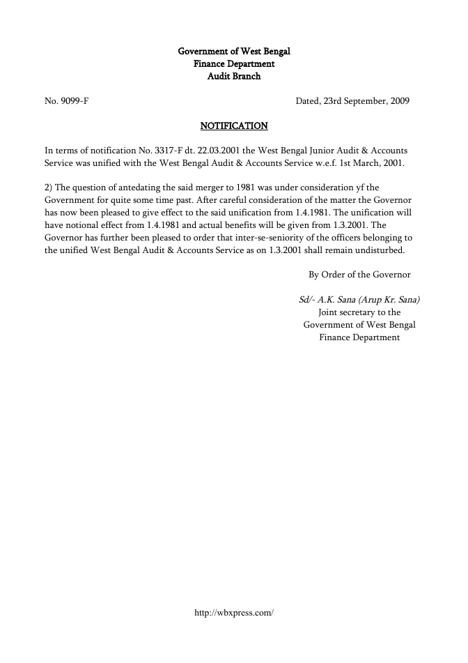 West Bengal Service Matters – Financial Benefits – PDF