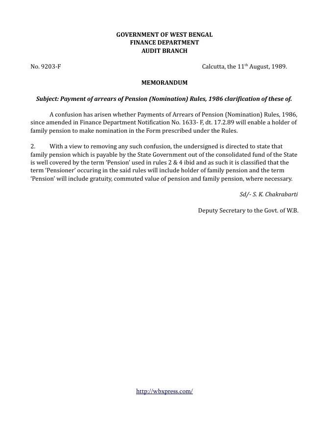 Pension related Circulars – PDF