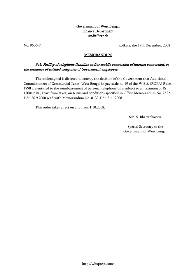 West Bengal Service Matters – Rules Linked – PDF