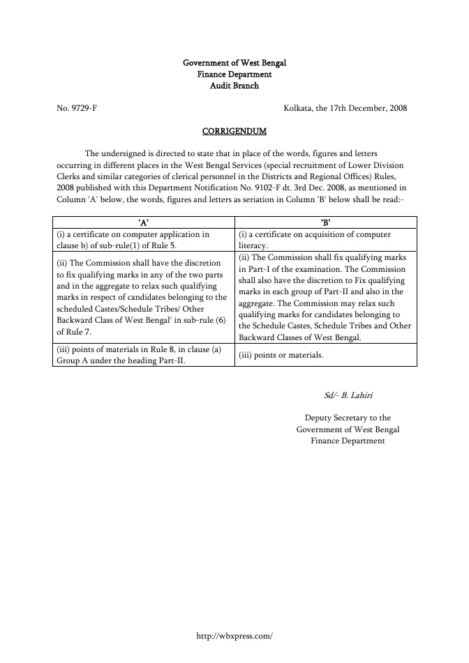 West Bengal Service Matters – Rules Linked – PDF