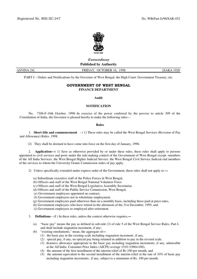 Error in Ready Reckoner of WBS (ROPA), 1998 – PDF