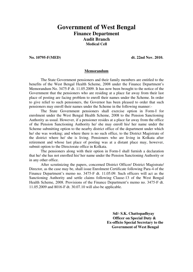 West Bengal Health Scheme, 2008 – PDF