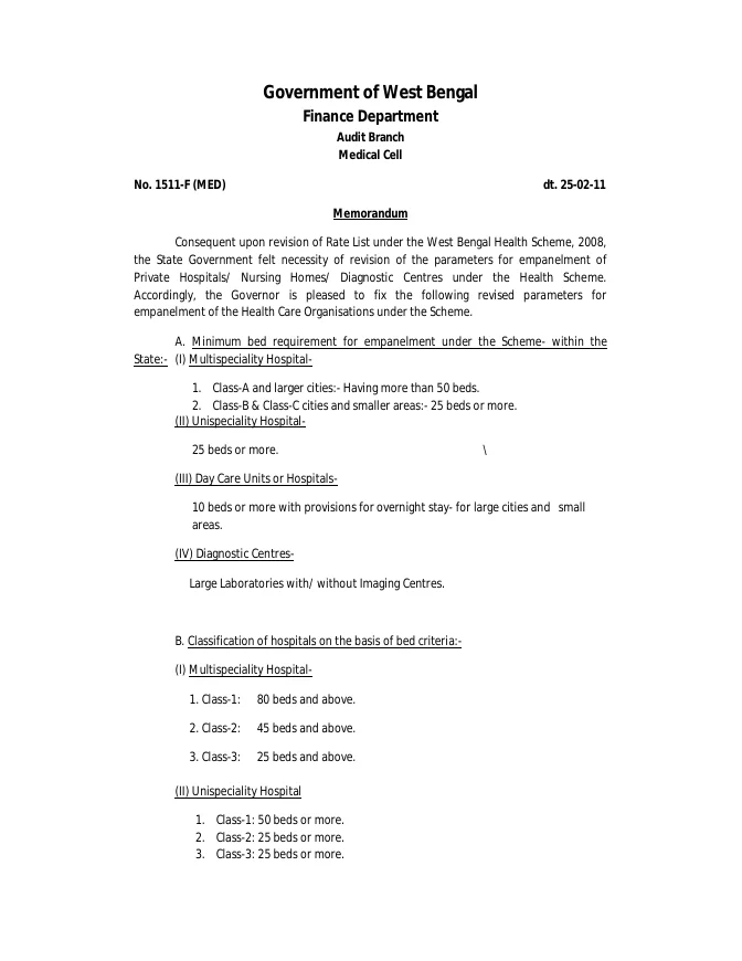 West Bengal Health Scheme, 2008 – PDF