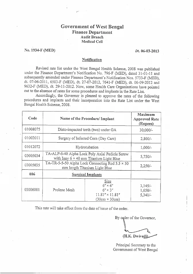West Bengal Health Scheme, 2008 – PDF