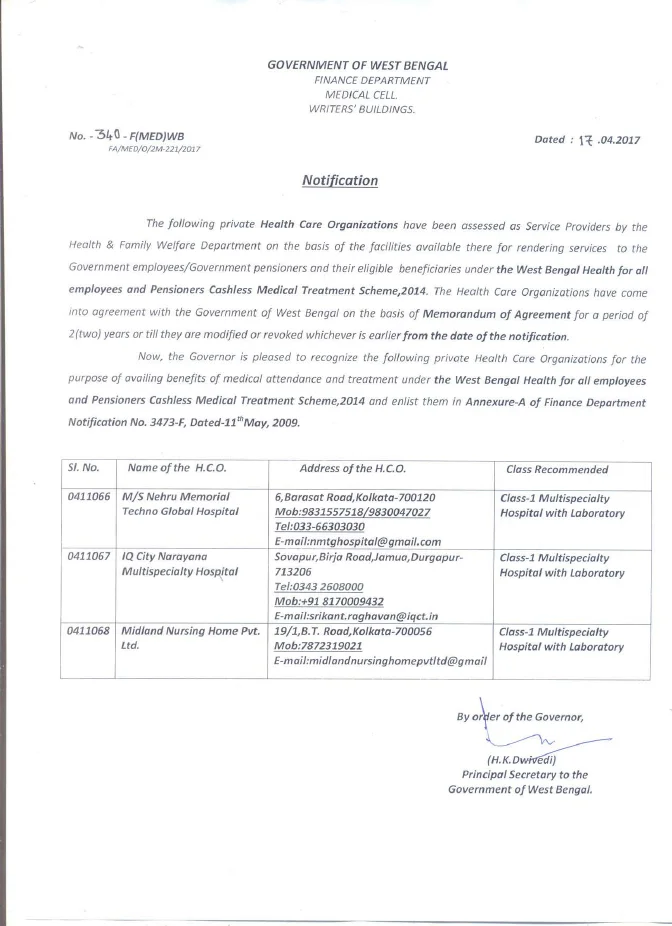 West Bengal Health Scheme, 2008 – PDF