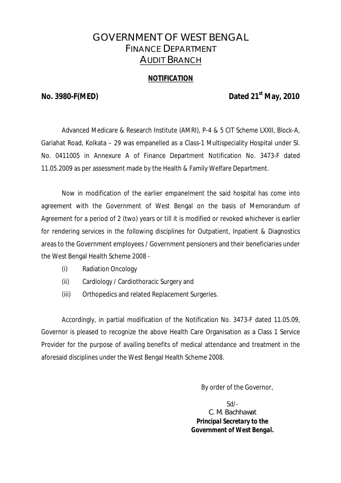 West Bengal Health Scheme, 2008 – PDF