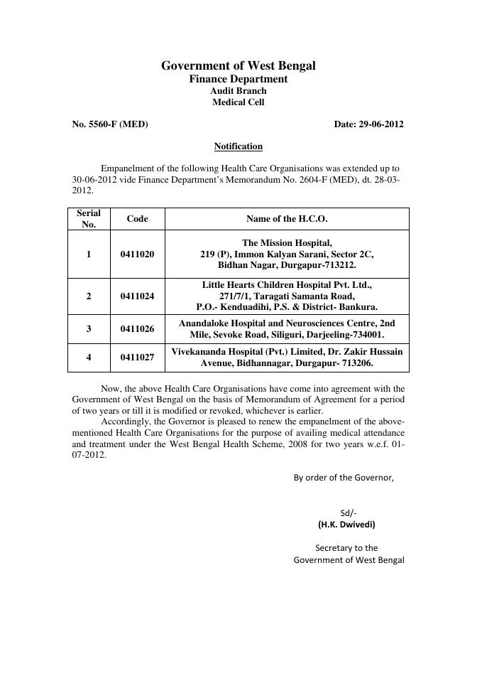West Bengal Health Scheme, 2008 – PDF