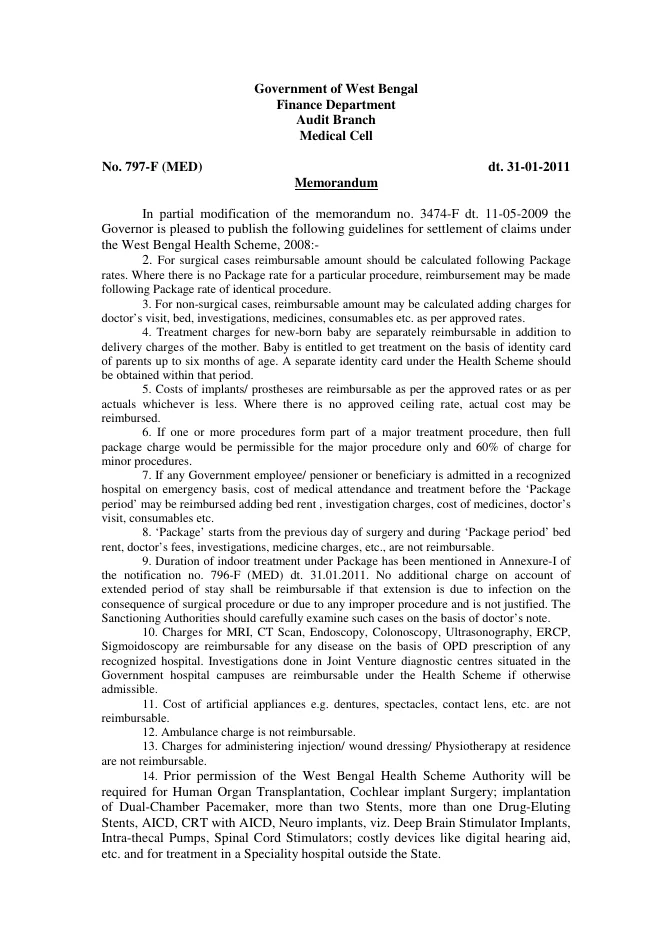 West Bengal Health Scheme, 2008 – PDF