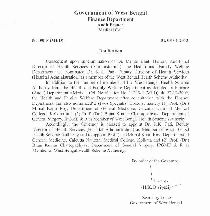 West Bengal Health Scheme, 2008 – PDF
