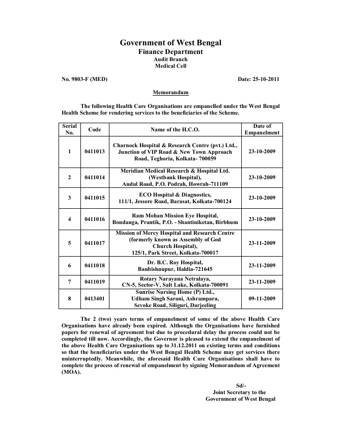 West Bengal Health Scheme, 2008 – PDF