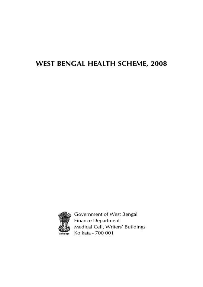 West Bengal Health Scheme, 2008 – PDF