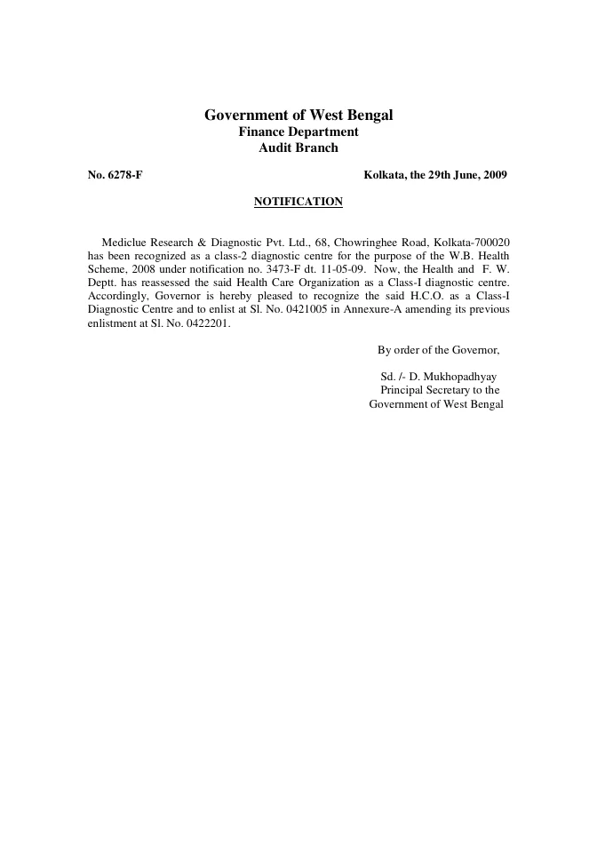 West Bengal Health Scheme, 2008 – PDF