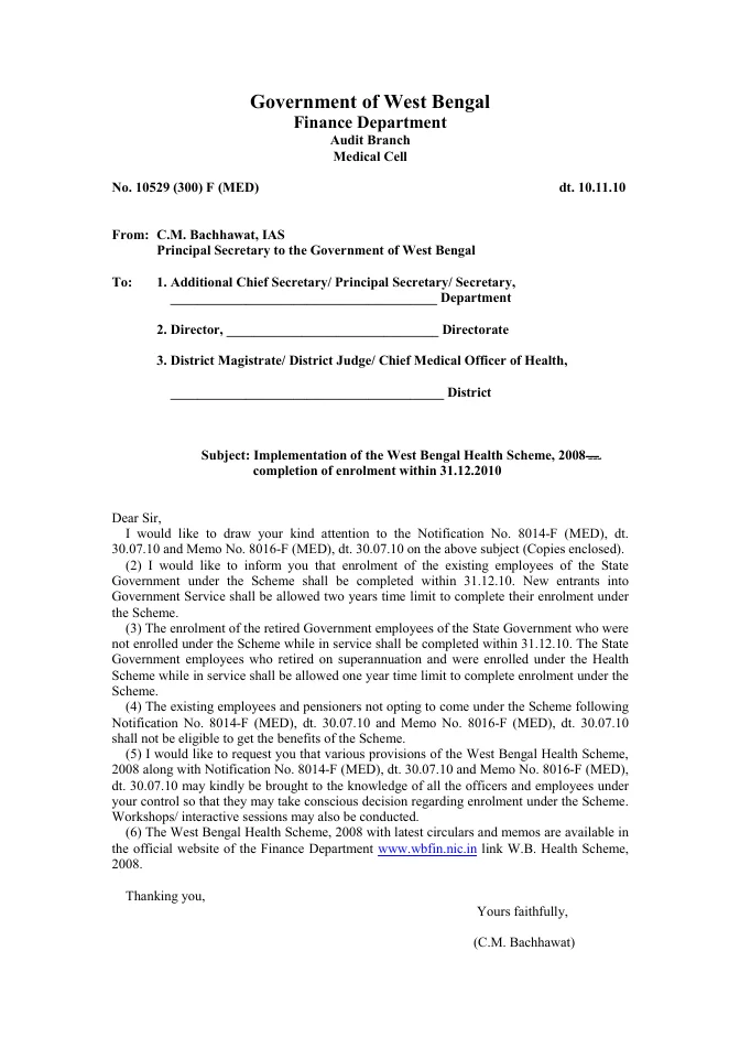 West Bengal Health Scheme, 2008 – PDF