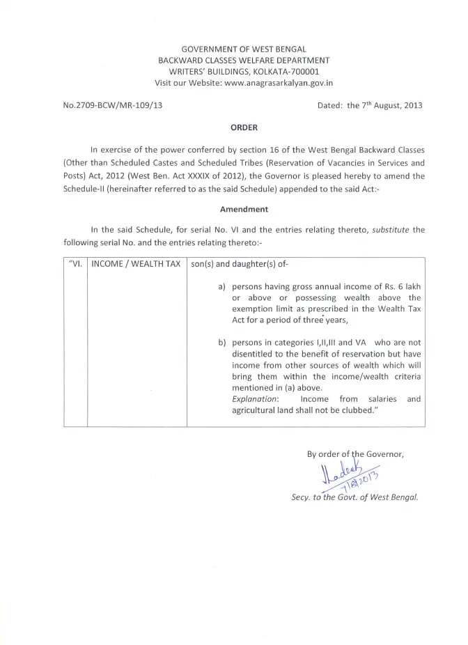 Amendment of SC/ ST Reservation in Services and Posts Act, 2012 – PDF