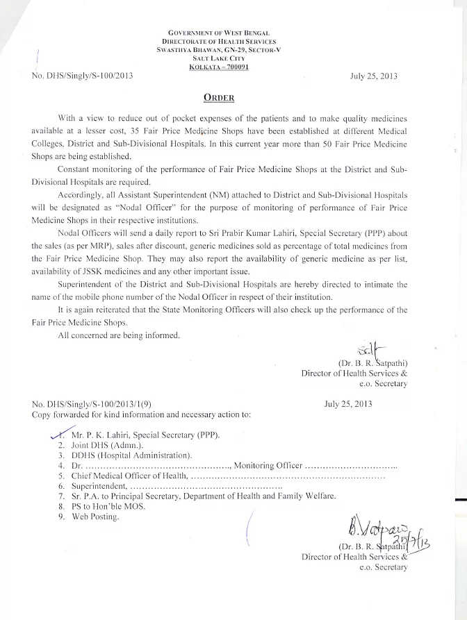 Nodal Officer of Fare Price Medicine Shop – PDF