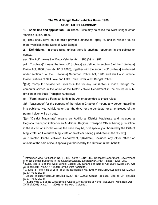 Taxing Officers i.r.o. West Bengal Motor Vehicles Tax Act/ Rules – PDF