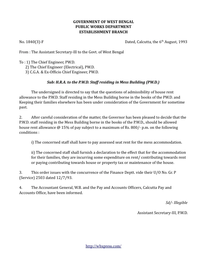 House Rent Allowance – PDF