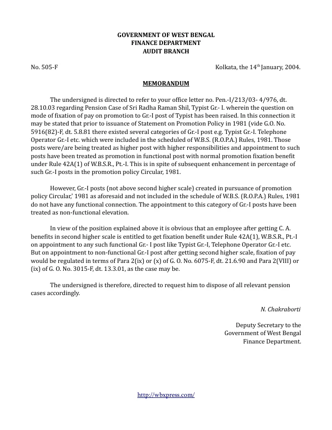 Career Advancement Scheme – PDF