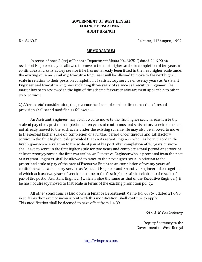 Career Advancement Scheme – PDF