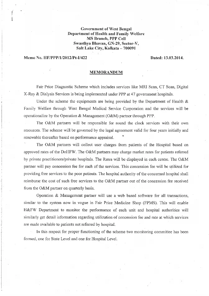 Fair Price Diagnostic Scheme Monitoring Committee – PDF