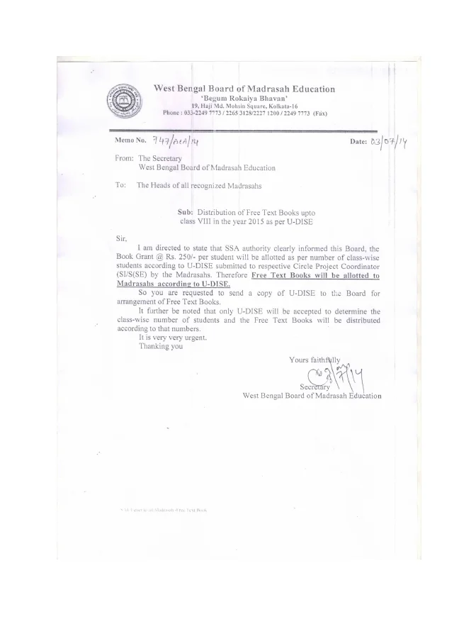 Distribution of Free Text Books upto Class VIII as per U-DISE – PDF