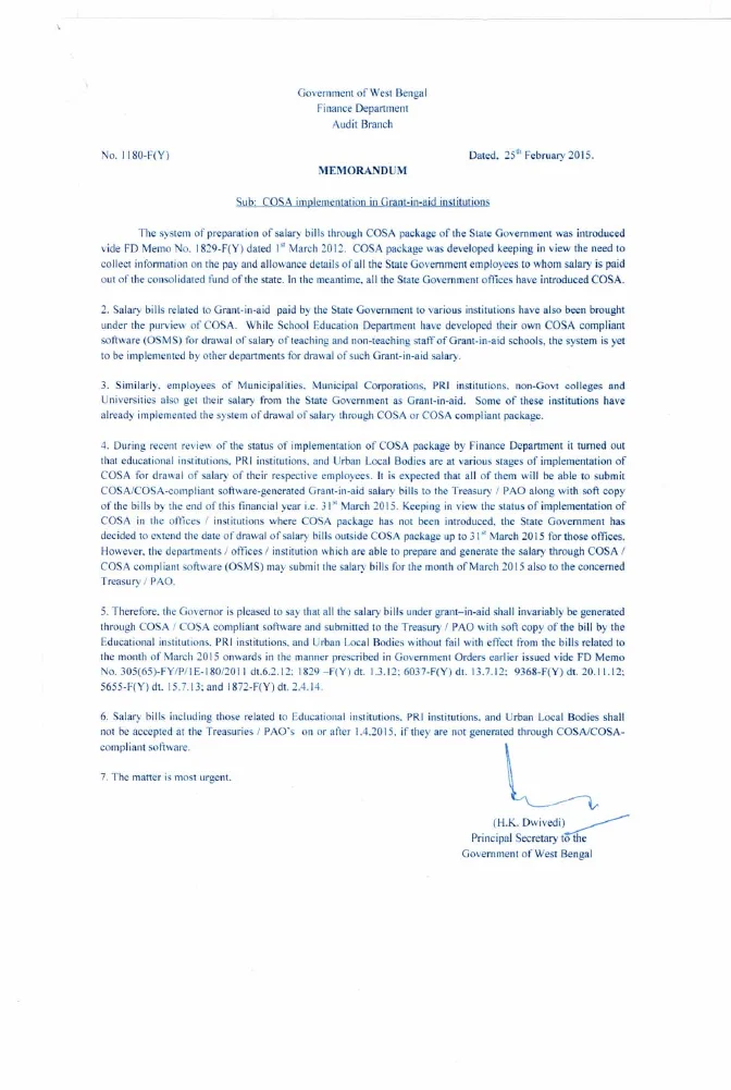 COSA implementation in Grant-in-aid Institutions – PDF