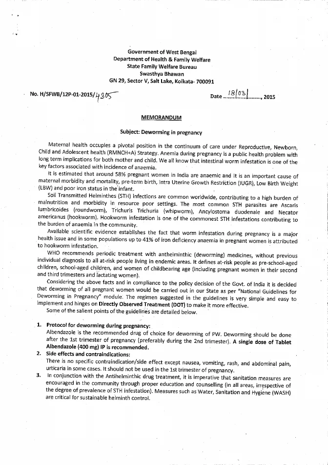 National Guidelines for Deworming in Pregnancy – PDF