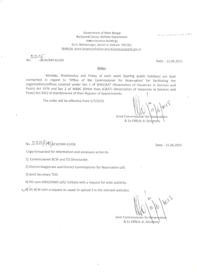 Commissioner for Reservation Office: Register of Appointment – PDF