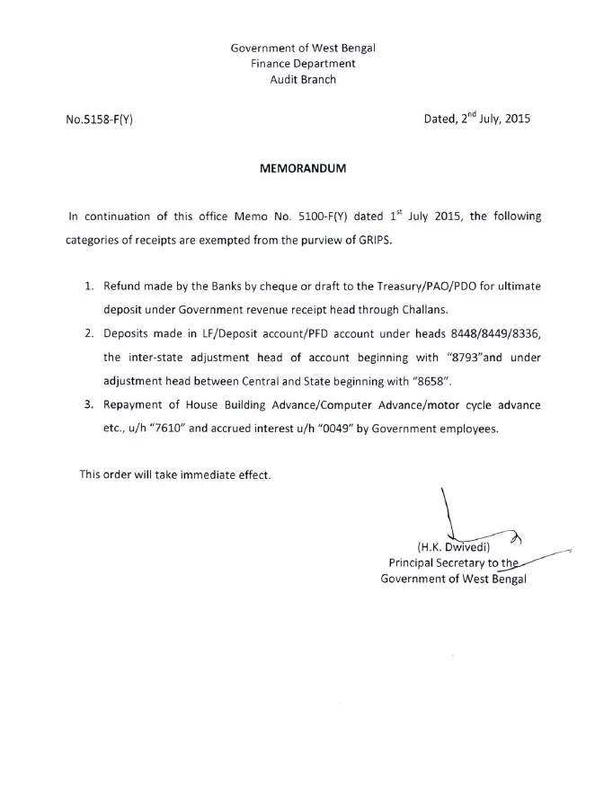 Exempted Categories of Receipts from the purview of GRIPS – PDF