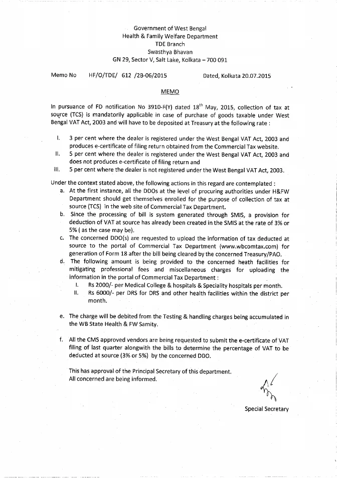 Collection of Tax at Source (TCS) is mandatory by DDO – PDF