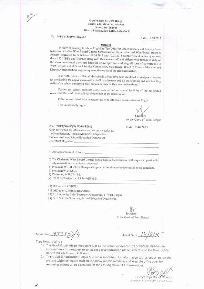 Attendance of School Staff for TET on 16.08.15 and 30.08.15 – PDF