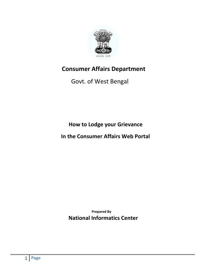 How to Lodge your Grievance in Consumer Affairs Web Portal – PDF