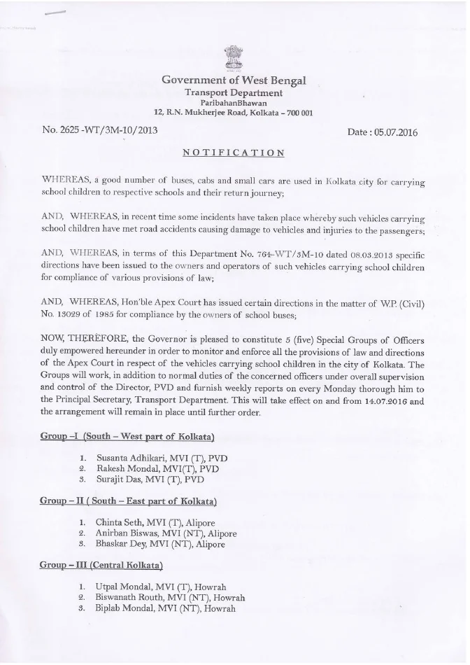 Monitoring Vehicles carrying School Children in Kolkata – PDF