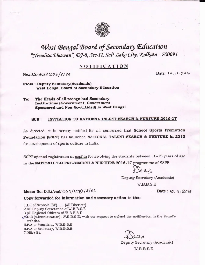 National Talent Search and Nurture, 2016-17 by SSPF – PDF