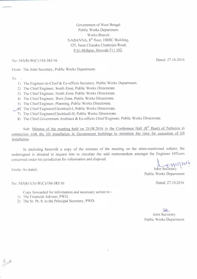 Lift Installation in Government Buildings within Stipulated Time – PDF