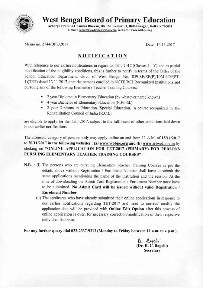 Primary TET, 2017 (Elementary Teacher Training Courses) – PDF