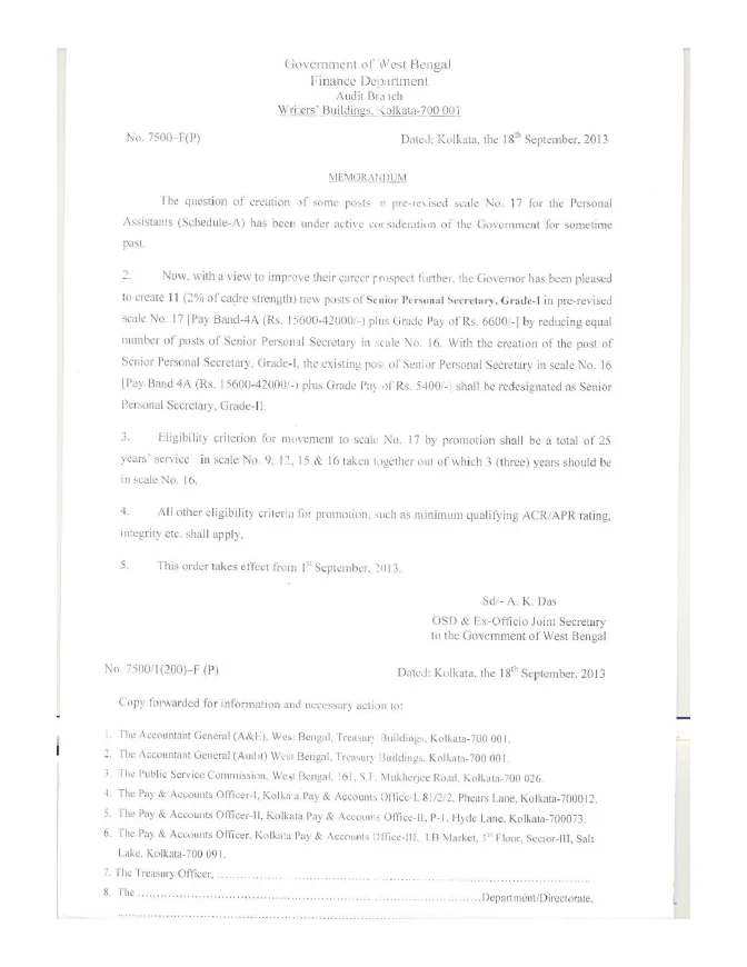 Scale-wise Re-Distribution of Posts of Personal Assistants – PDF