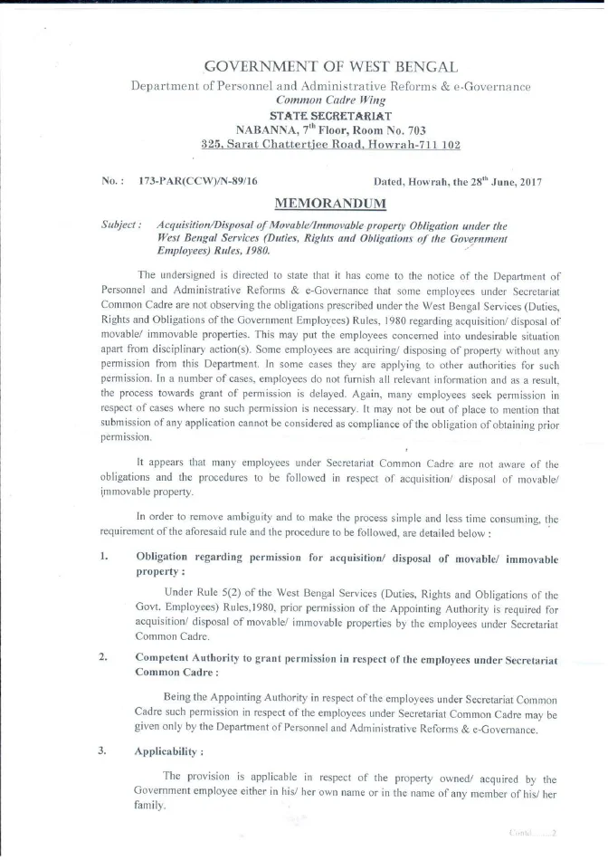 Acquisition/ Disposal of Movable/ Immovable Property Obligation – PDF