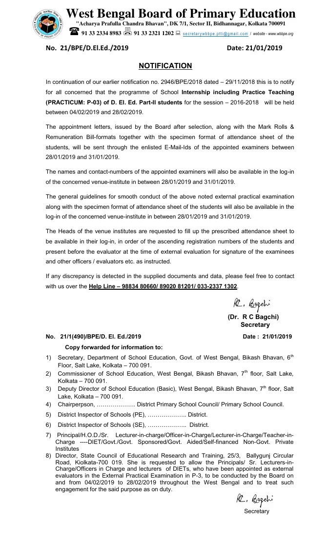 D. El. Ed. External Practical (PRACTICUM) Exam, 2016-18 – PDF