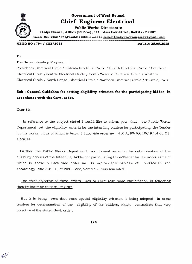 Guideline for setting Eligibility Criterion for Participating Bidder – PDF