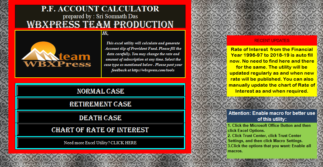 Pf deals interest calculator